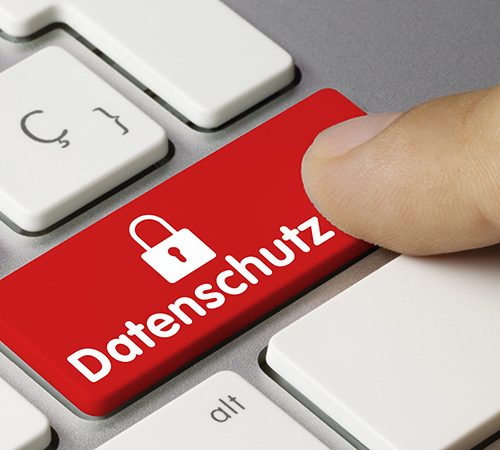 Datenschutz Taste auf Tastatur