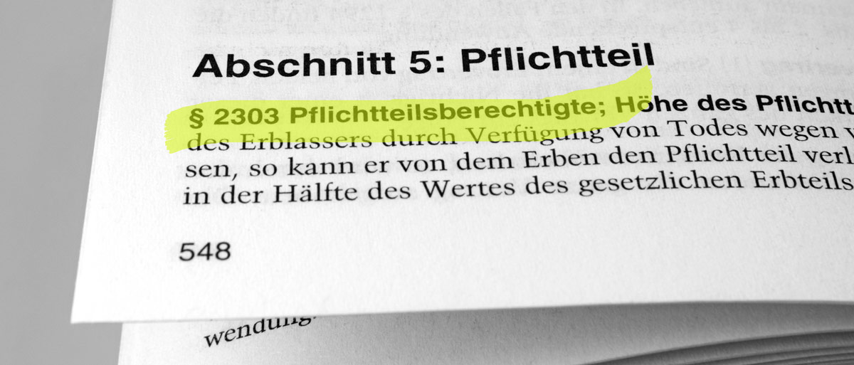 Pflichtteil Buch Rechtsanwalt