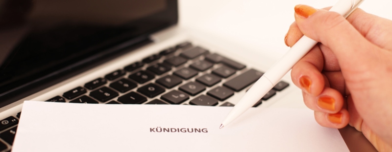 Kündigung und Laptop